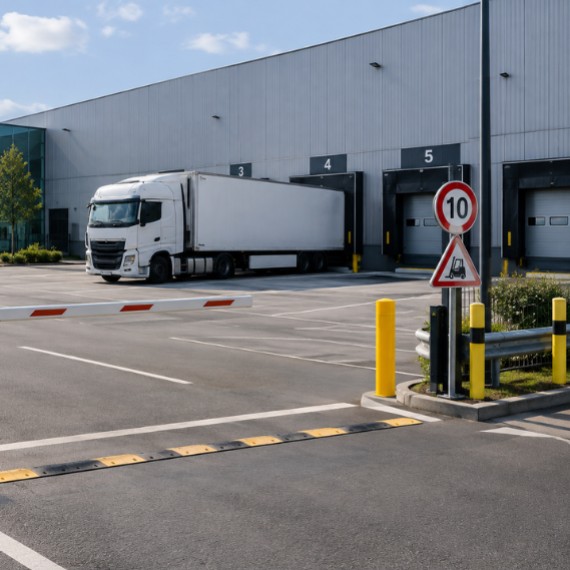 Aménagement de quai de chargement et parking d'entrepôt : le guide sécurité